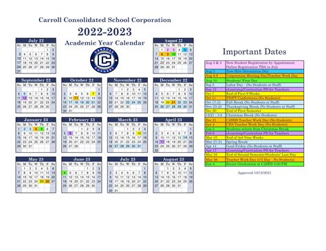 Carroll University 2023 Academic Calendar